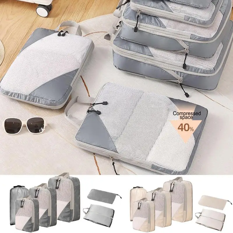 

Packing Cube Set Waterproof Travel Storage Organizer Set Portable Luggage Packing Cubes Packing Organizers Set For Suitcases