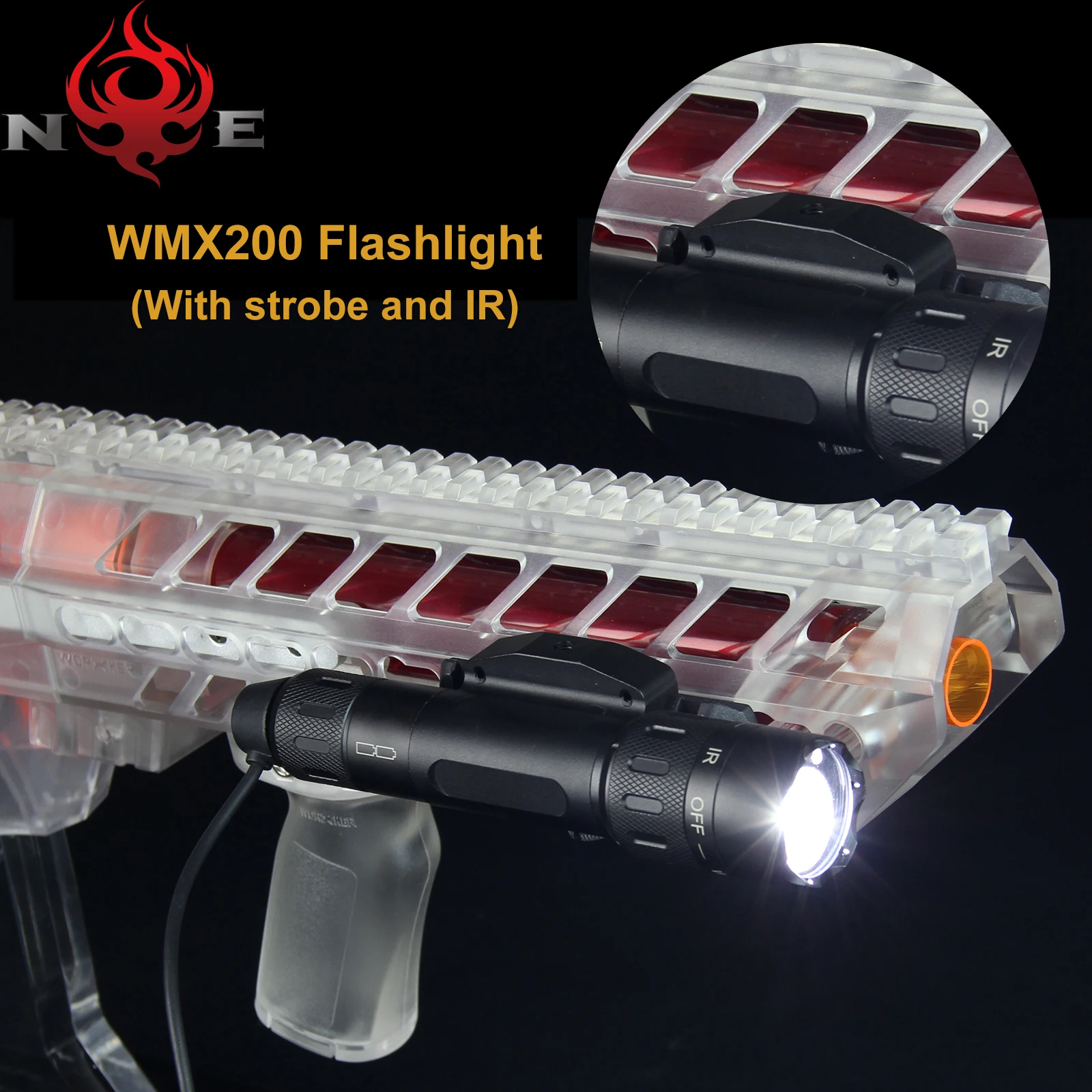 Night Evolution Tactical SF WMX200 Weapon Gun light Airsoft Rifle rma Flashlight Pistol Scout Light Torch Hunting Pictinny Rail