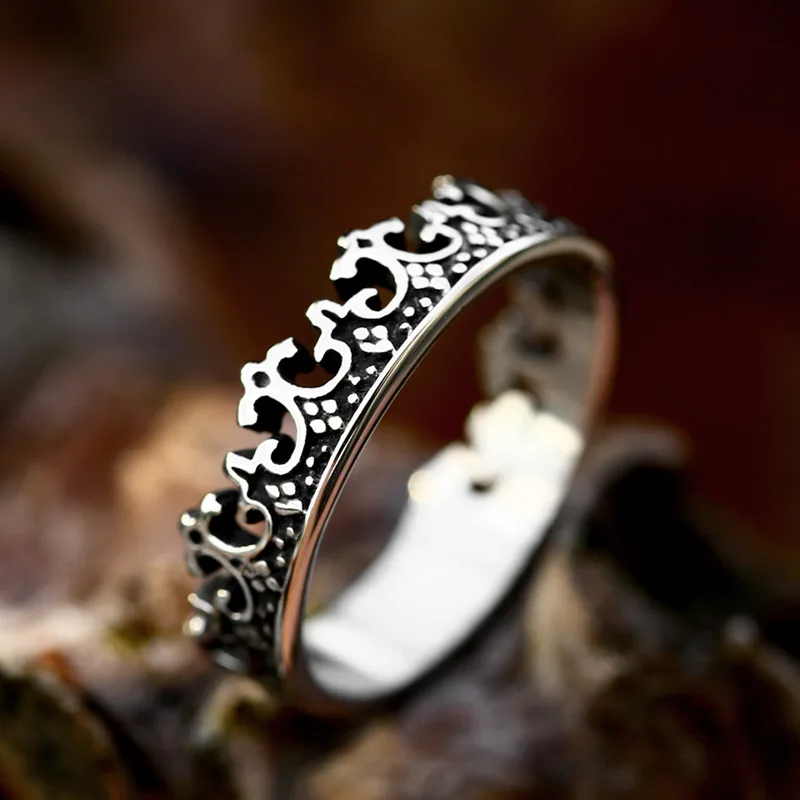 Мужское и женское кольцо с короной BEIER из нержавеющей стали в стиле панк 2024