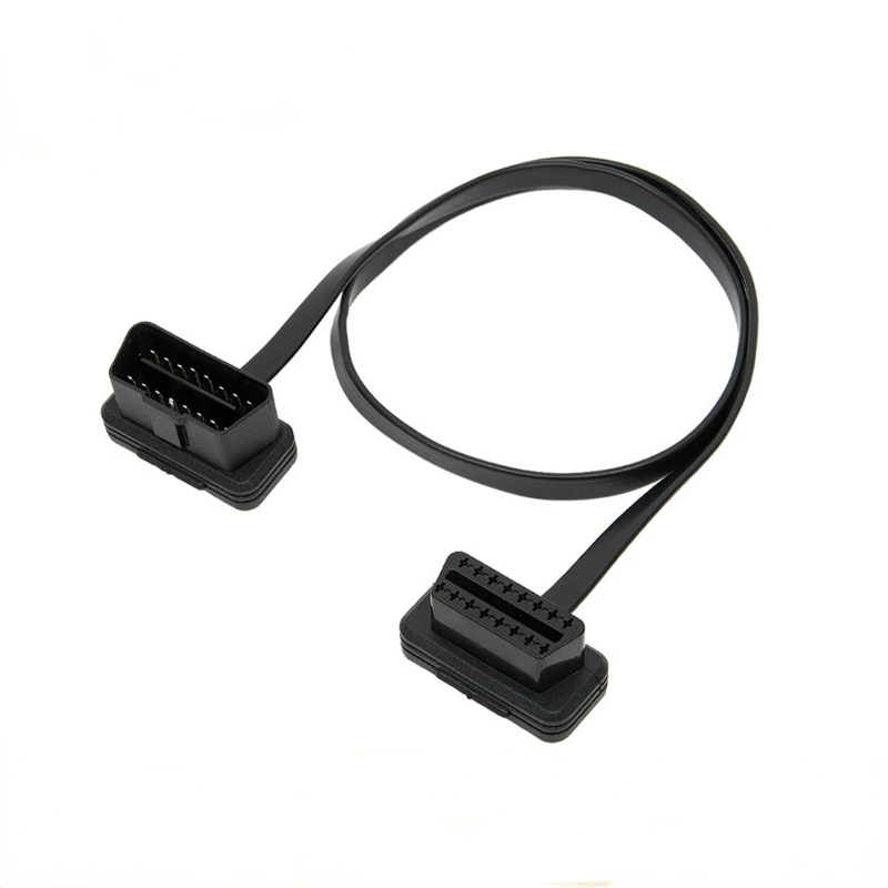 

30/60/100/150CM Flat+Thin As Noodle 16 Pin Socket OBD OBDII OBD2 16Pin Male To Female Car Scanner Extension Cable Connector
