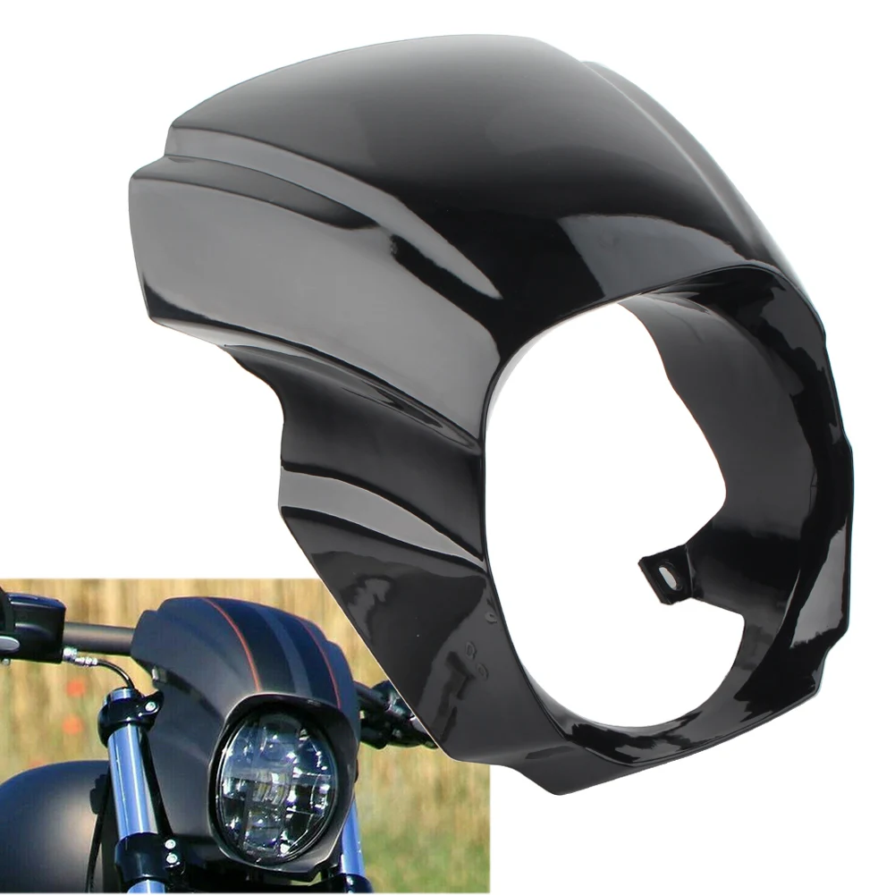 Мотоциклетная крышка обтекателя передней фары из АБС-пластика маска для Harley Softail