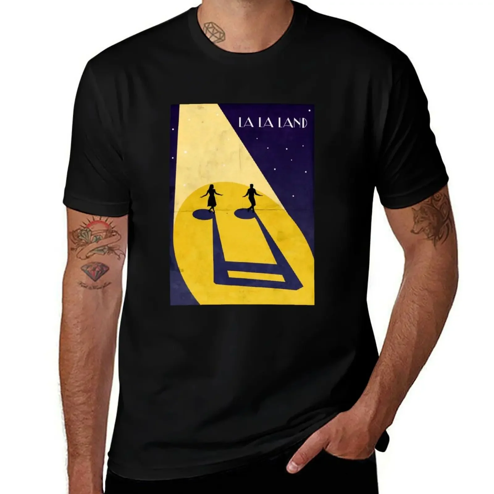 Футболка с плакатом La Land быстросохнущая одежда для Дня святого Валентина мужская