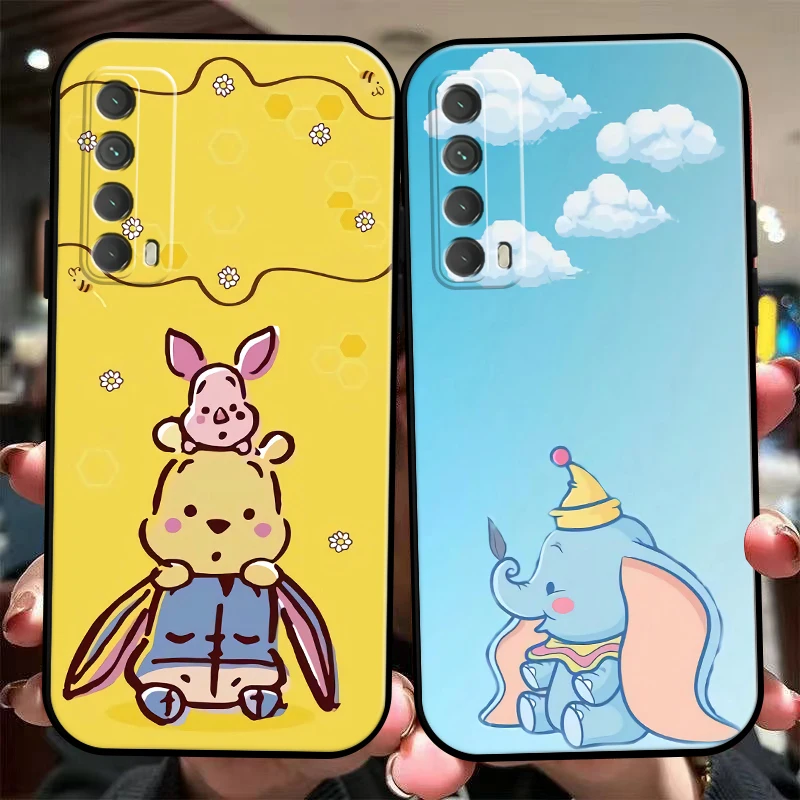 

Disney Winnie The Pooh Phone Case For Huawei Honor 7A 7X 8 8X 8C 9 V9 9A 9X 9 Lite 9X Lite Black Carcasa Liquid Silicon Coque