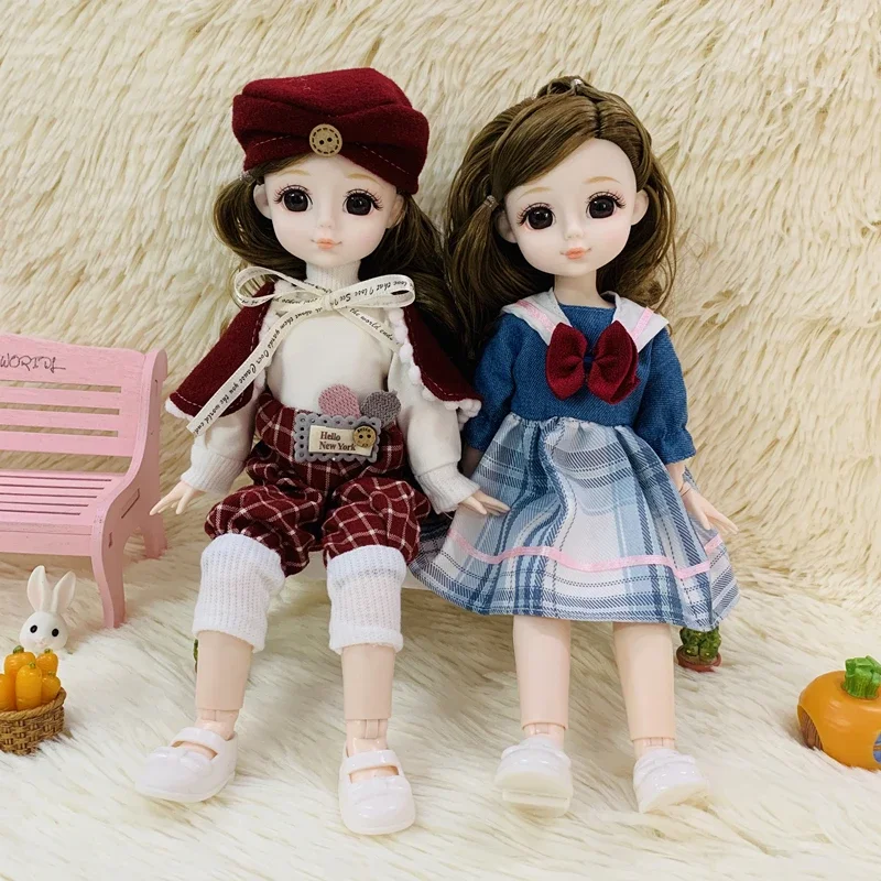 Шарнирные куклы BJD 1/6 20 шарниров полный комплект с модной одеждой мягкий парик 3D