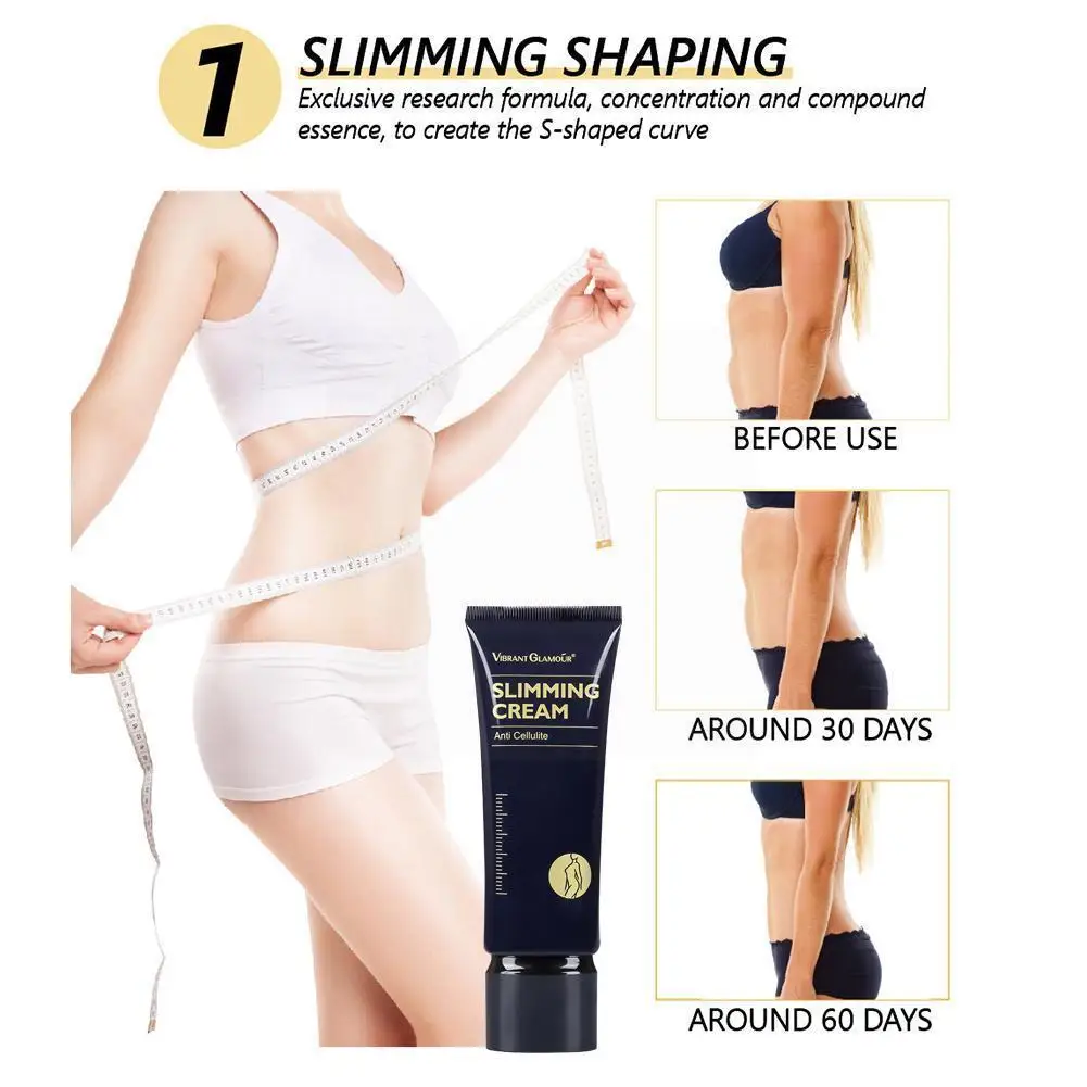 

80g VIBRANT GLAMOUR Slimming Cream Natural Thin Waist Body Healthy Massage Body Shaping Fat Burn Lose Firming Promote Weigh I9D2