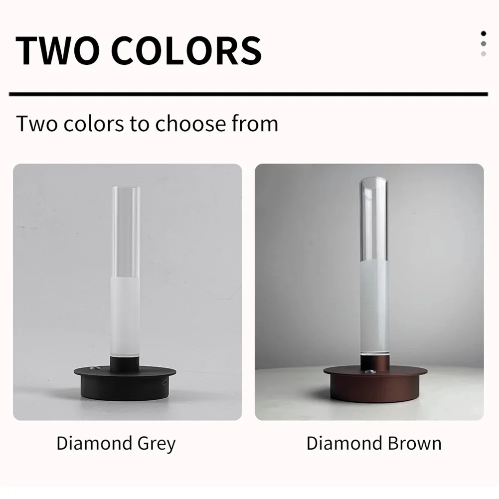 Настольная лампа беспроводной ночник прикроватная на батарейках сенсорное