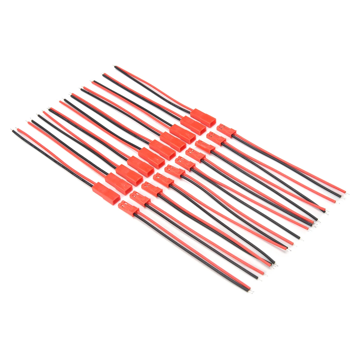 10 пар 2 штырьковых разъема JST разъем M to F 110 мм провод для кабеля красный черный
