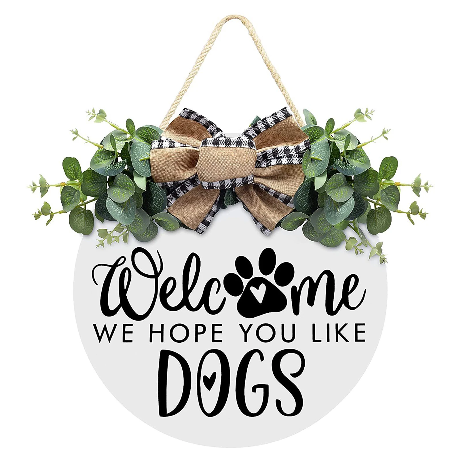 

Dog Welcome Sign Welcome Sign For Front Door Decor We Hope You Like Dogs Wooden Porch Decoration For Farmhouse With Simulated