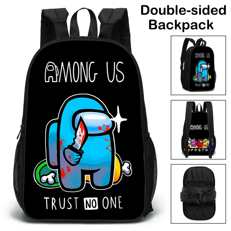 Двухсторонний рюкзак для мальчиков и девочек модные холщовые Наплечные рюкзаки