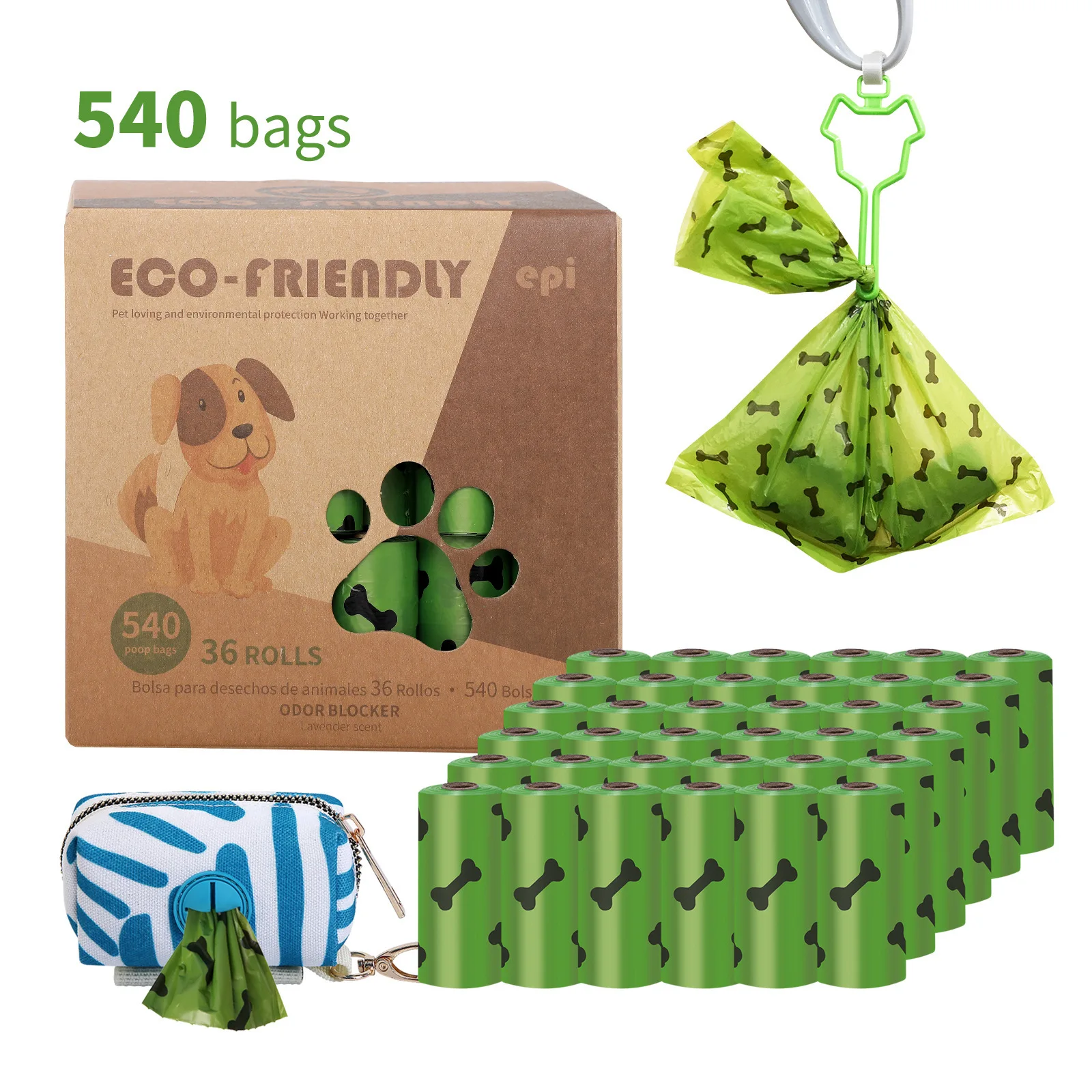 

Dog Poop Bags 36Rolls Pet Waste Garbage Bags Unscented Outdoor Carrier Holder Dispenser Clean Pick Up Tools Pet Accessories