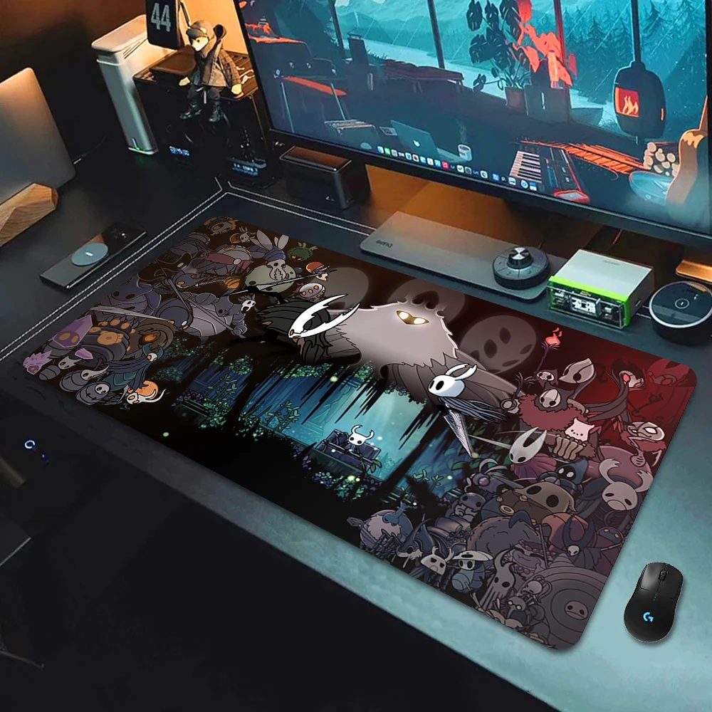 Фото Новый игровой коврик для мыши XXL Hollow Knight, коврик для клавиатуры и мыши для ноутбуков, нескользящий коврик для компьютера, крутые настольные коврики №4