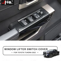 jho carbon fiber grain window lift control panel cover trim for toyota tundra 2022 2023 car interior accessories