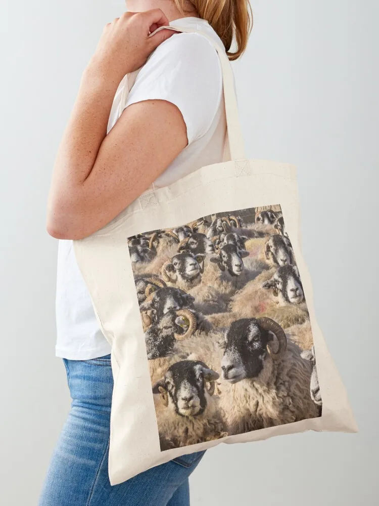 Фото Сумка-тоут Swaledale Sheep, тканевая сумка, многоразовая сумка для продуктов, мужская сумка-тоут №1