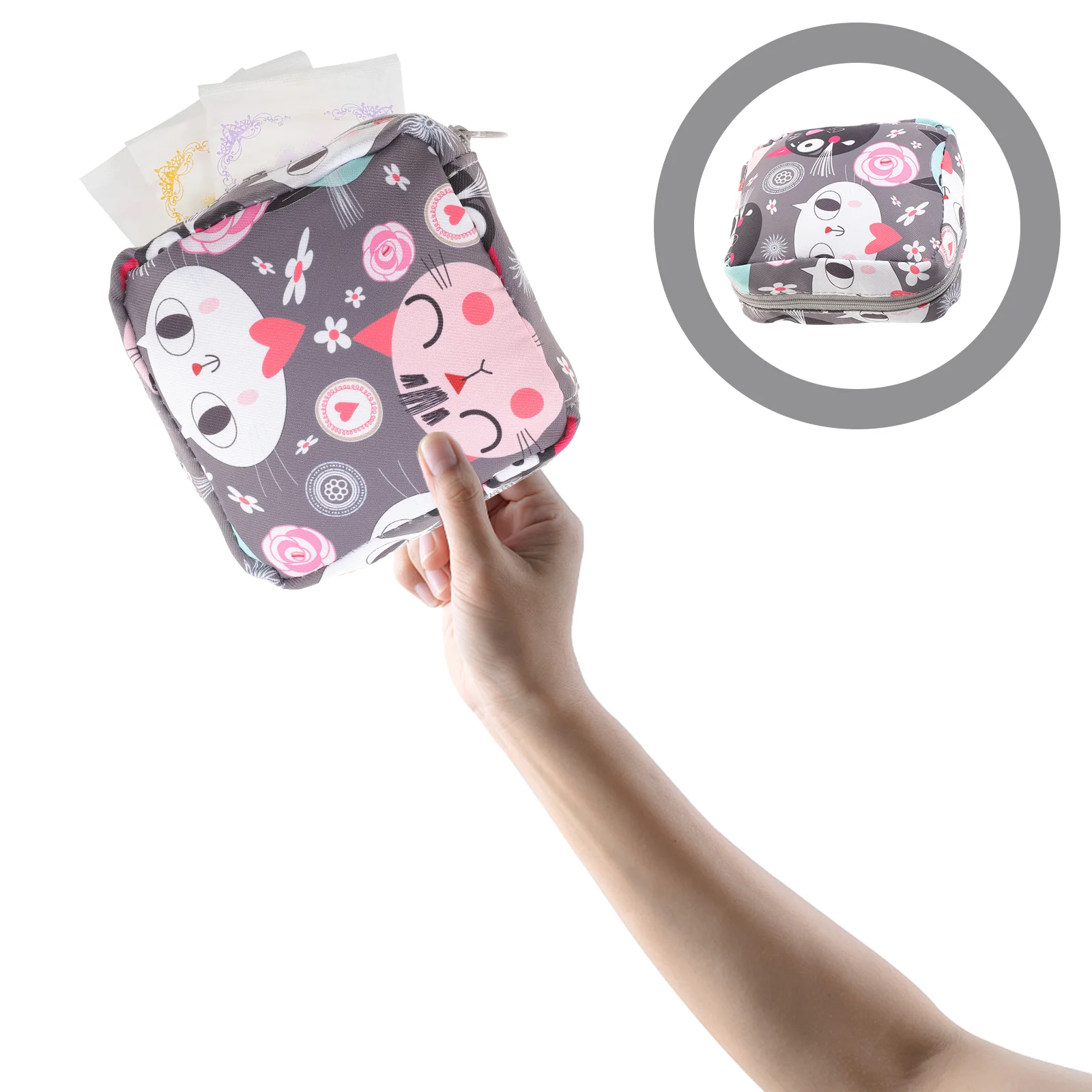 

2pcs Sanitary Napkin Bag Travel Convenient Menstrual Pad Bag