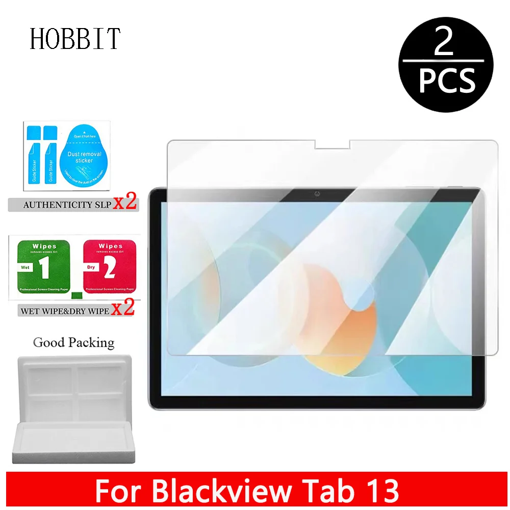 2pcs Tempered Glass Film For Blackview Tab 13 10.1 Inches Tablet PC HD Clear Protective Film Anti-shock Screen Protector Glass