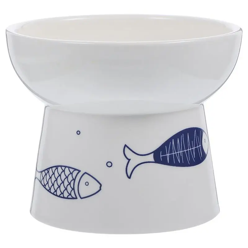 

Wear-resistant Feeding Bowl Adorable Pattern Cat Bowl Ceramic Kitten Bowl Kitten Accessory