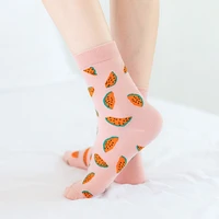 spring summer fruit women%e2%80%98s boat socks short banana watermelon printed sox girls hot fashion female feet sokken calcetines gifts