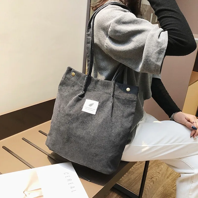 

Новые корейские женские сумки, вместительные креативные вельветовые сумки для покупок, тканевые сумки, повседневные модные сумки на плечо