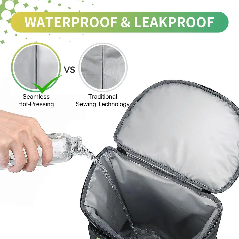 30L Waterproof Cooler Backpack with Multi-Pockets, Leakproof Cooler Bag with Opener, Insulated Ice Bag Backpack  Picnic Camping