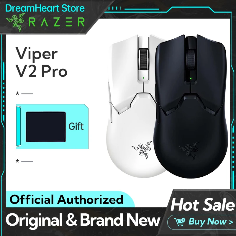 Razer Viper V2 Pro-Ультра-легкая беспроводная мышь для киберспорта, без детской RGB-лампы, оптический датчик 30K, переключатели оптической мыши.