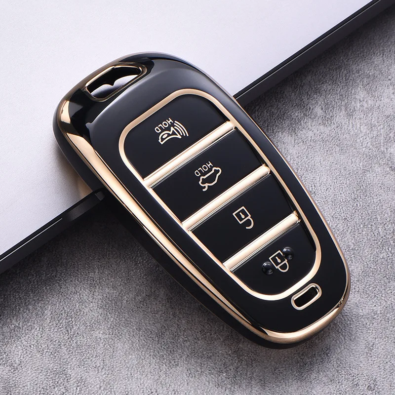 

TPU Car Smart Fob Key Case Holder Cover For Hyundai Tucson Solaris Sonata Hybrid NEXO NX4 Santafe dn8 2020 2021