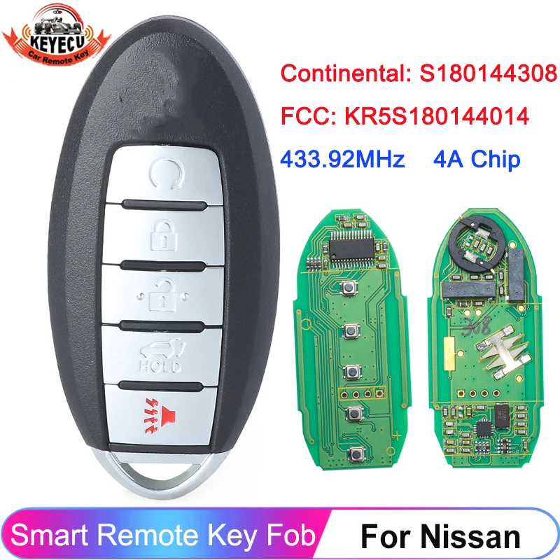 KEYECU S180144308 для Nissan Murano Pathfinder 2015 2016 2017 2018 KR5S180144014 дистанционный смарт ключ-брелок 5