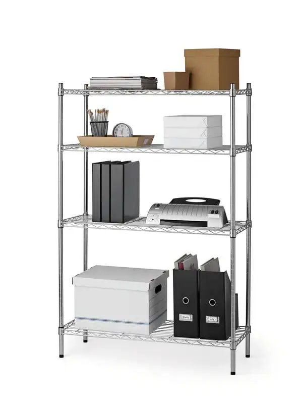 

Tier Wire Shelf Unit Chrome, 1400 lb Capacity