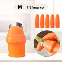 1 set silicone finger protector with blade kitchen vegetable fruit picker finger guard thumb knife kitchen accessories mini tool