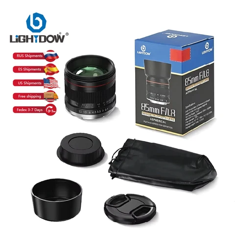 Lightdow 85 мм F1.8 портретный объектив для Canon Sony Nikon