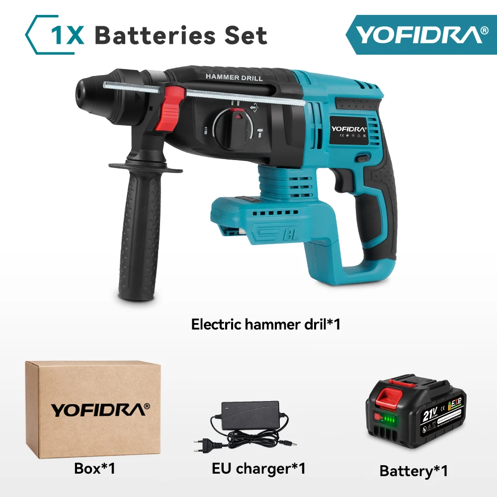 

Бесщеточный перфоратор YOFIDRA 26 мм для аккумулятора Makita 21V