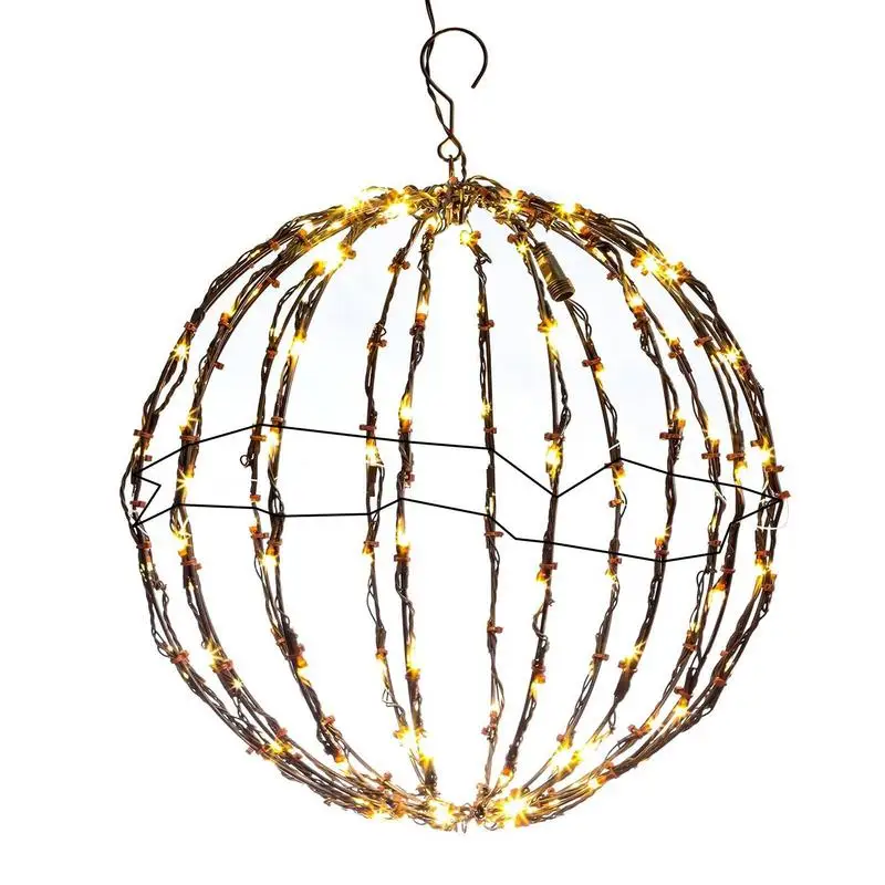 

Rattan Ball Christmas Trees String Lights Outdoor Globe Ball Fairy Garland Light Wedding Party Backyard Hanging Fairy Light