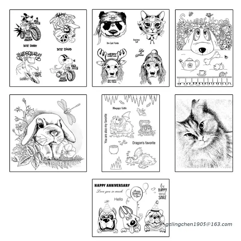 

Силиконовый прозрачный штамп с динозавром для самостоятельного скрапбукинга фотоальбома Декор P8DE