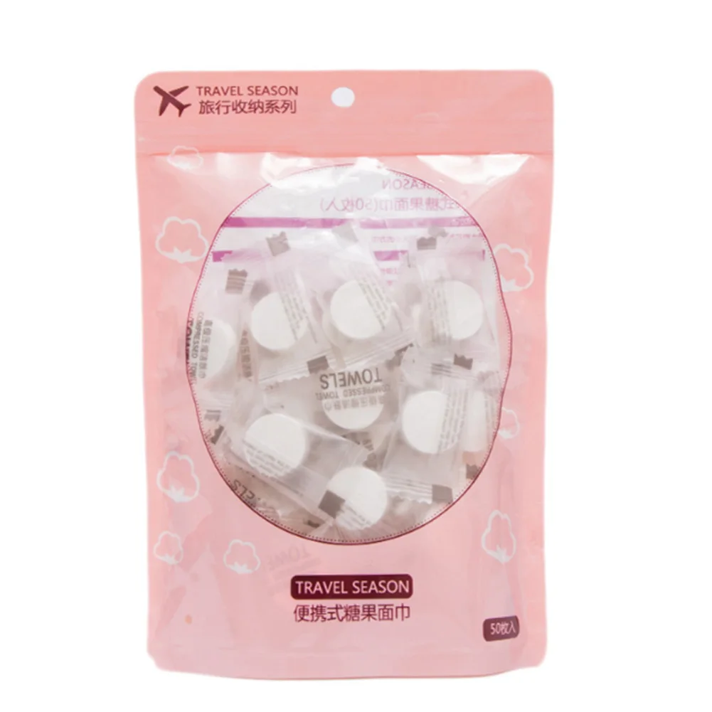 Travel Portable Face Care Sports Makeup Soft Cotton Magic Stretch Mini 50/100 Pcs Towels