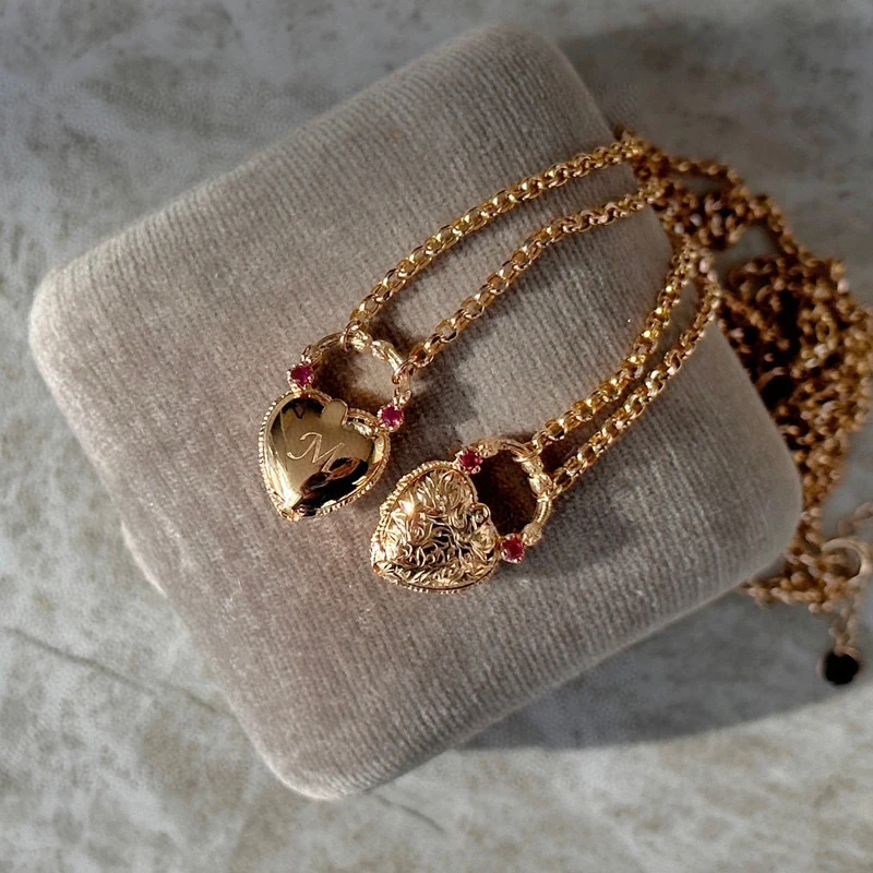 Aazuo Intage Design 18-каратное розовое золото с натуральным рубином прекрасная подвеска в