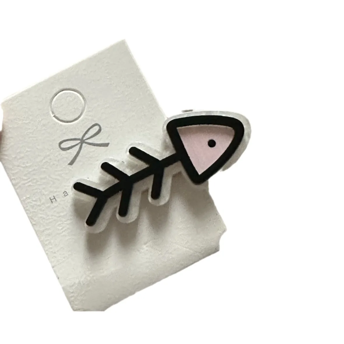 Зажим для волос с изображением милой девочки сердца маленькой рыбки акриловая