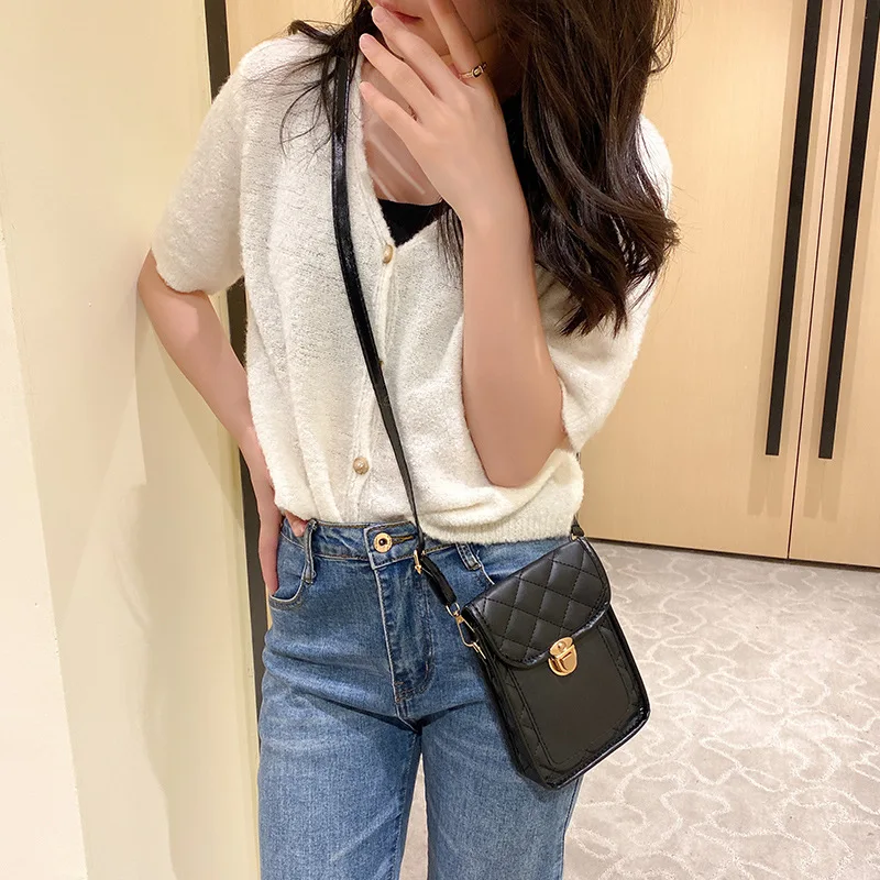 

2022 модные роскошные сумки на плечо для телефона, женская сумка через плечо, однотонная новая сумка, держатель для карт, сумка-мессенджер, кош...