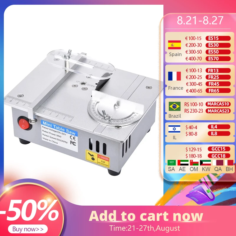 Настольные мини-пилы ALLSOME S3, 96 Вт, электрическая настольная пила, домашняя режущая машина «сделай сам», модель 775, двигатель, лезвие 63 мм