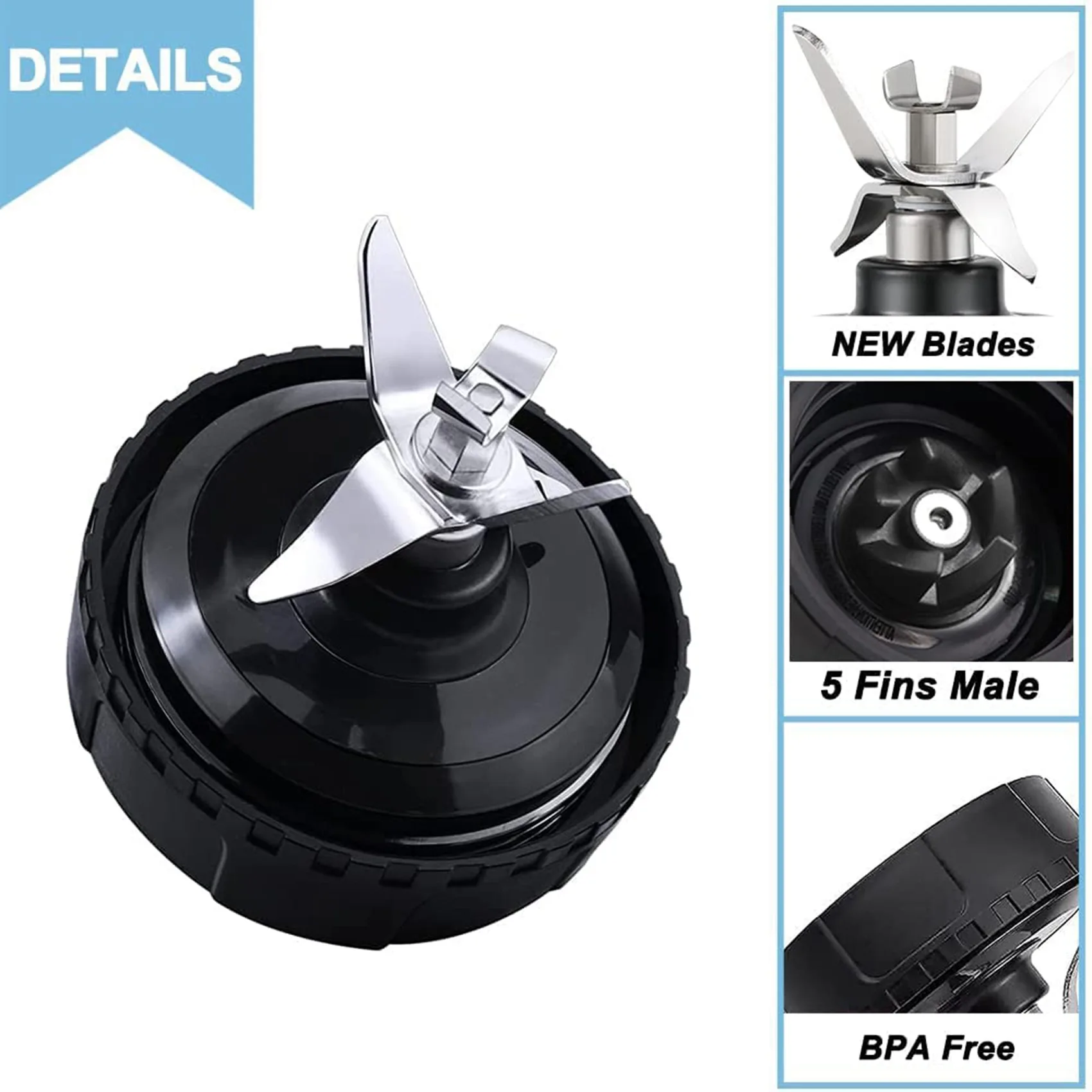 Лезвие блендера с 5 ребрами для Ninja QB3000 QB3000SSW-30 QB3000QR-30 QB3001SS-30 QB3000QBK QB3004 QB3005