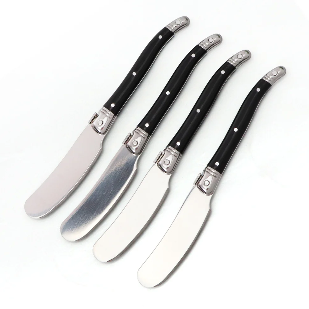 

Knife Spreader Laguiole Sandwich Cake Spatula Knife Plastic Stainless Black Cheese Cheese Steel Jam Handle Slicer Butter Table