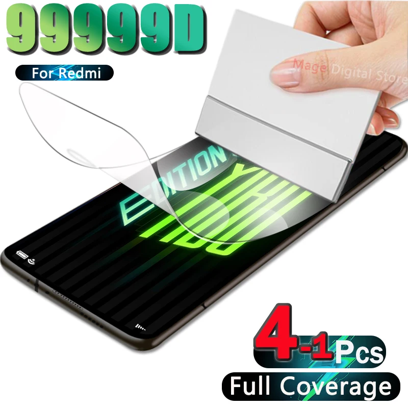 

99999D Hydrogel Film Screen Protector For Xiaomi Redmi Note 12 Pro Max 11 10 9 8 Plus 111T 10S 11S 8T 9A 9C K50 Ultra Not Glass