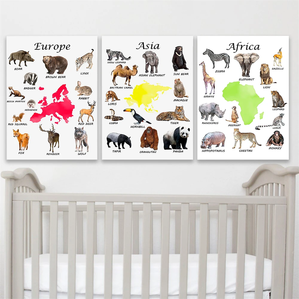 Плакат Южной Америки Антарктика животные принты холст картина декор для