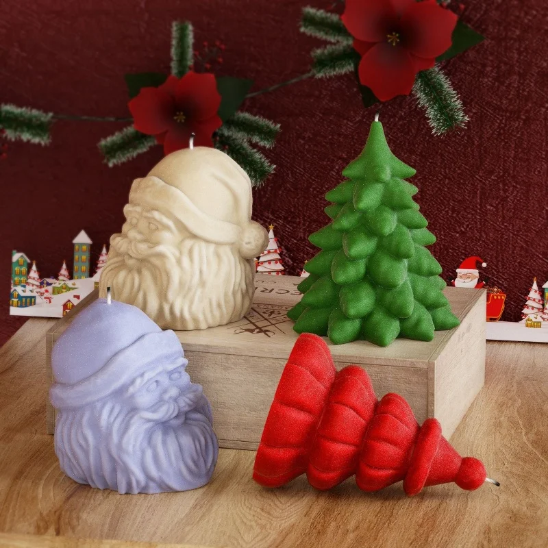 Силиконовая форма в виде головы Санта-Клауса