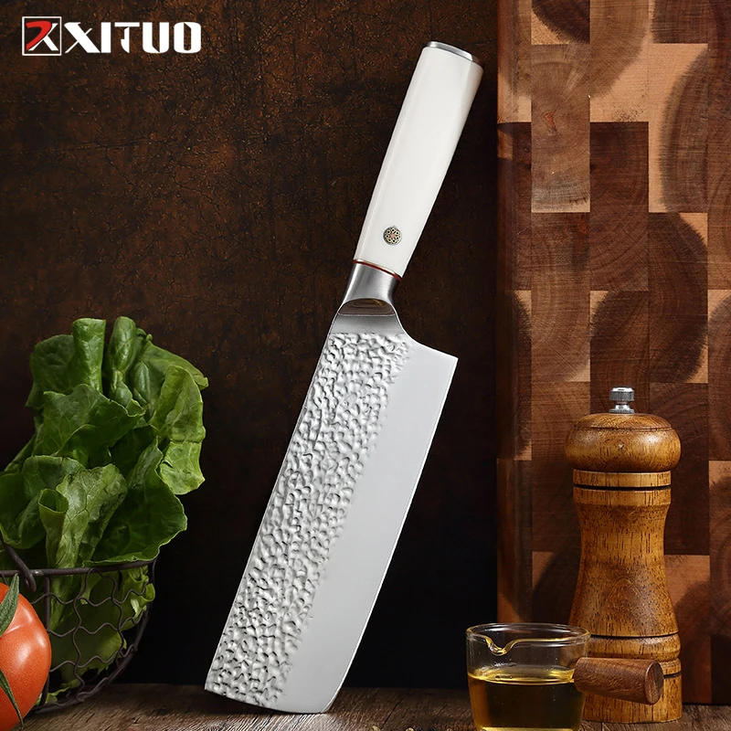 Японский нож Kiritsuke XITUO из дамасской стали острый шеф-повара для резки мяса овощей