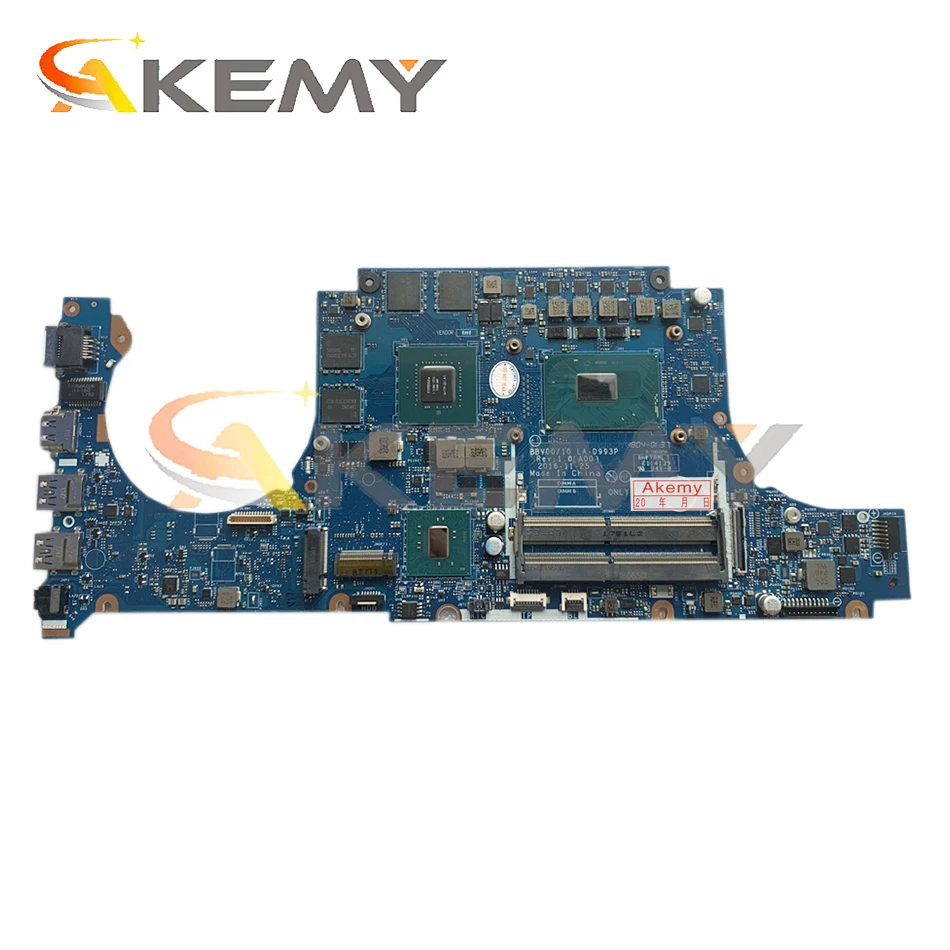 Флэш-материнская плата для DELL Inspiron 15 7567 с ЦП флэш-графическим процессором SR32Q GTX1050