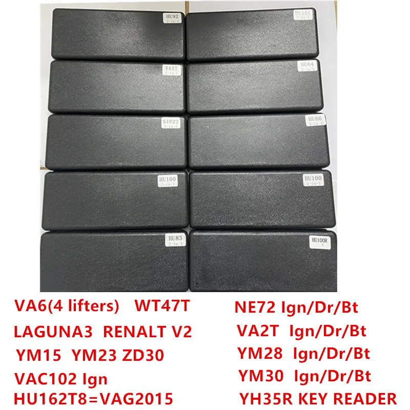 Оригинальный инструмент lishi 2 в 1 HU83 VA2T NE78 SX9 MIT8 MIT11 MIT9/MIT6 NE71R NE72 NE66 NE38 NSN14 ридер