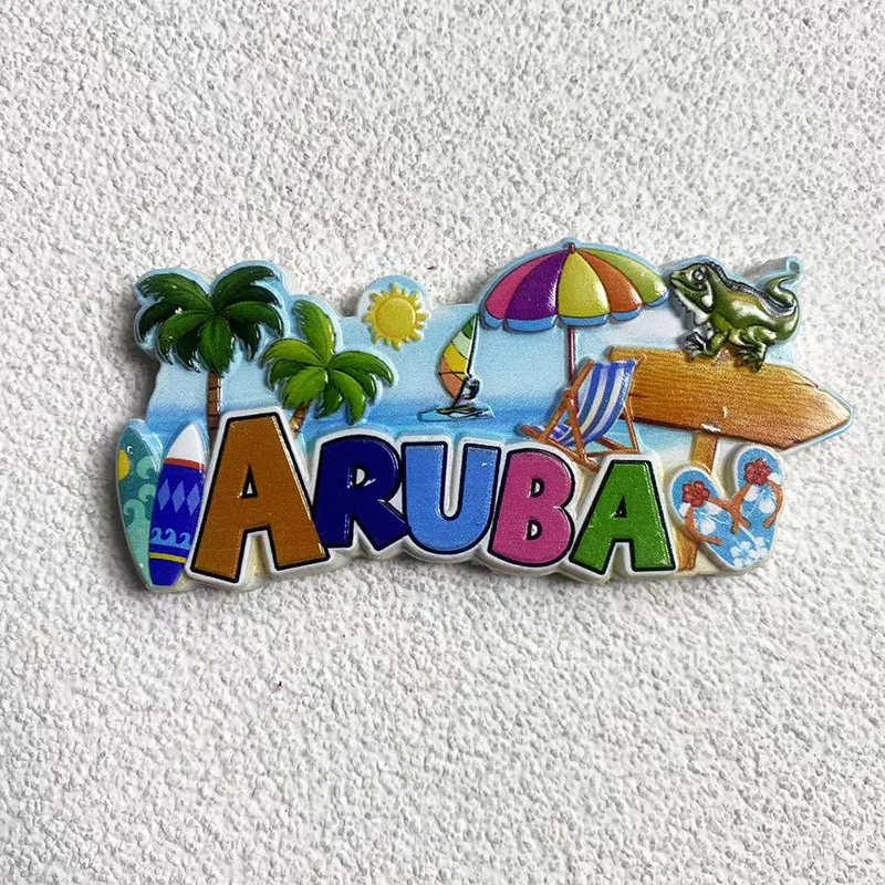 Aruba Souvenirs Home Decor Пляжный праздничный стиль 3D магниты на холодильник коллекция