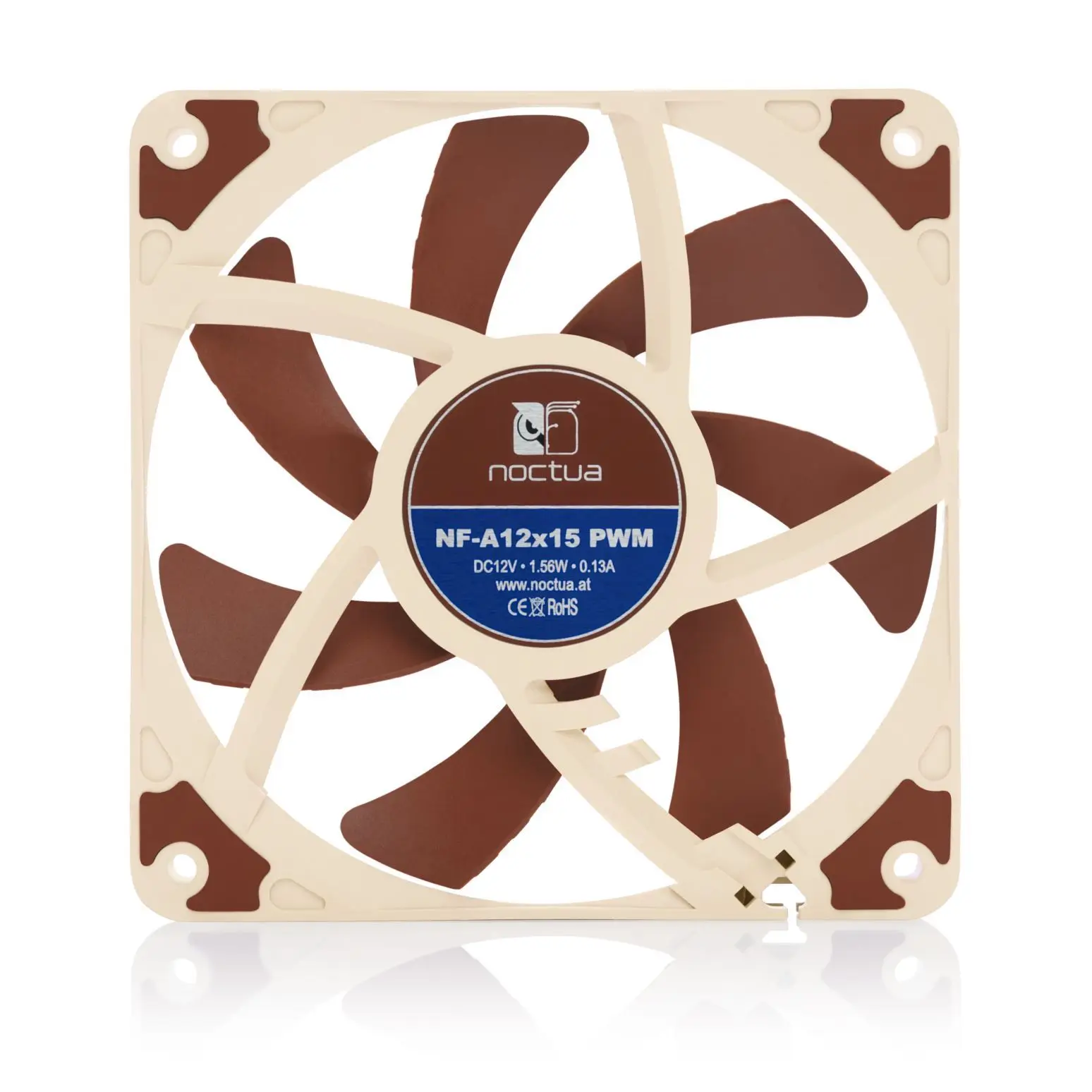 Фото Noctua NF-A12x15 PWM Chromax.Black.Swap 120 мм тонкий тихий корпус охлаждения процессора бесшумный радиатор кулер вентилятор 4-контактный контроль температуры №2