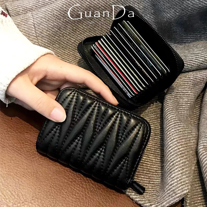 Роскошный брендовый держатель для карт женщин модный короткий кошелек из