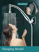 adjustable shower head water saving rain handheld large round big 6 inch high pressure bathroom rainfall sprayer shower head