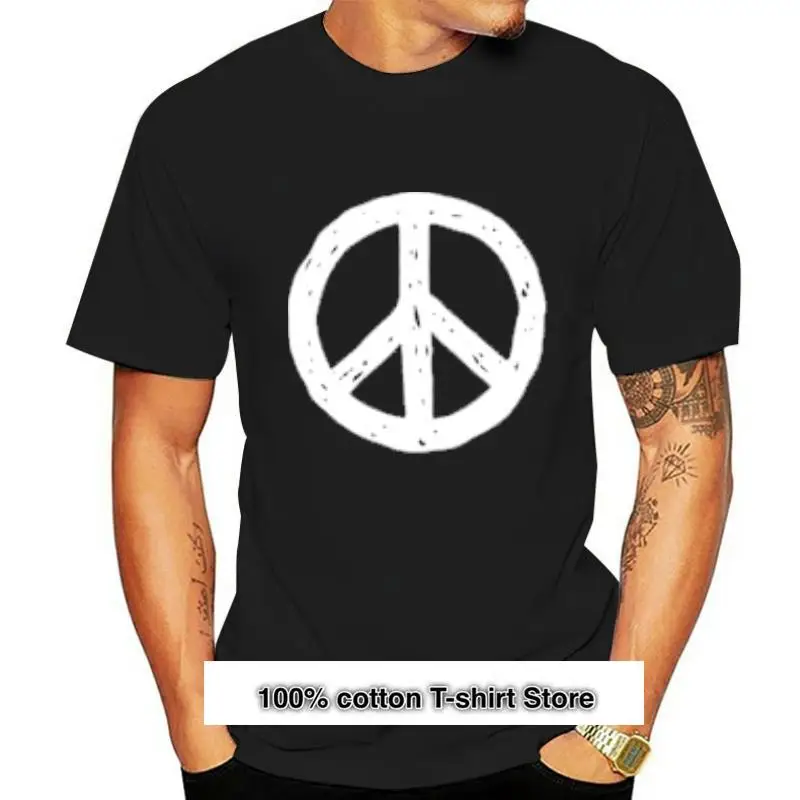 

Camiseta de amor de la paz con estampado en el pecho para hombre, Triblend, cuello en V, Hippie